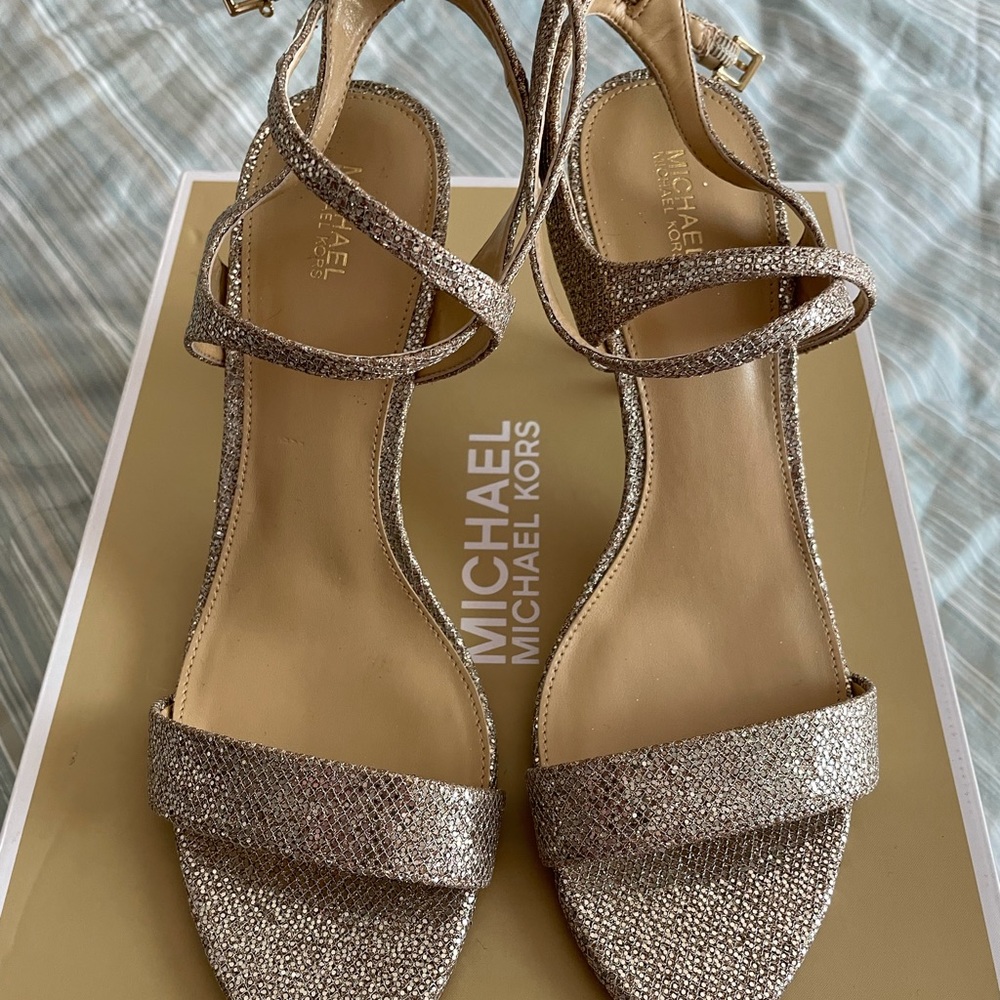 Michael Kors Glitter Gold Heels